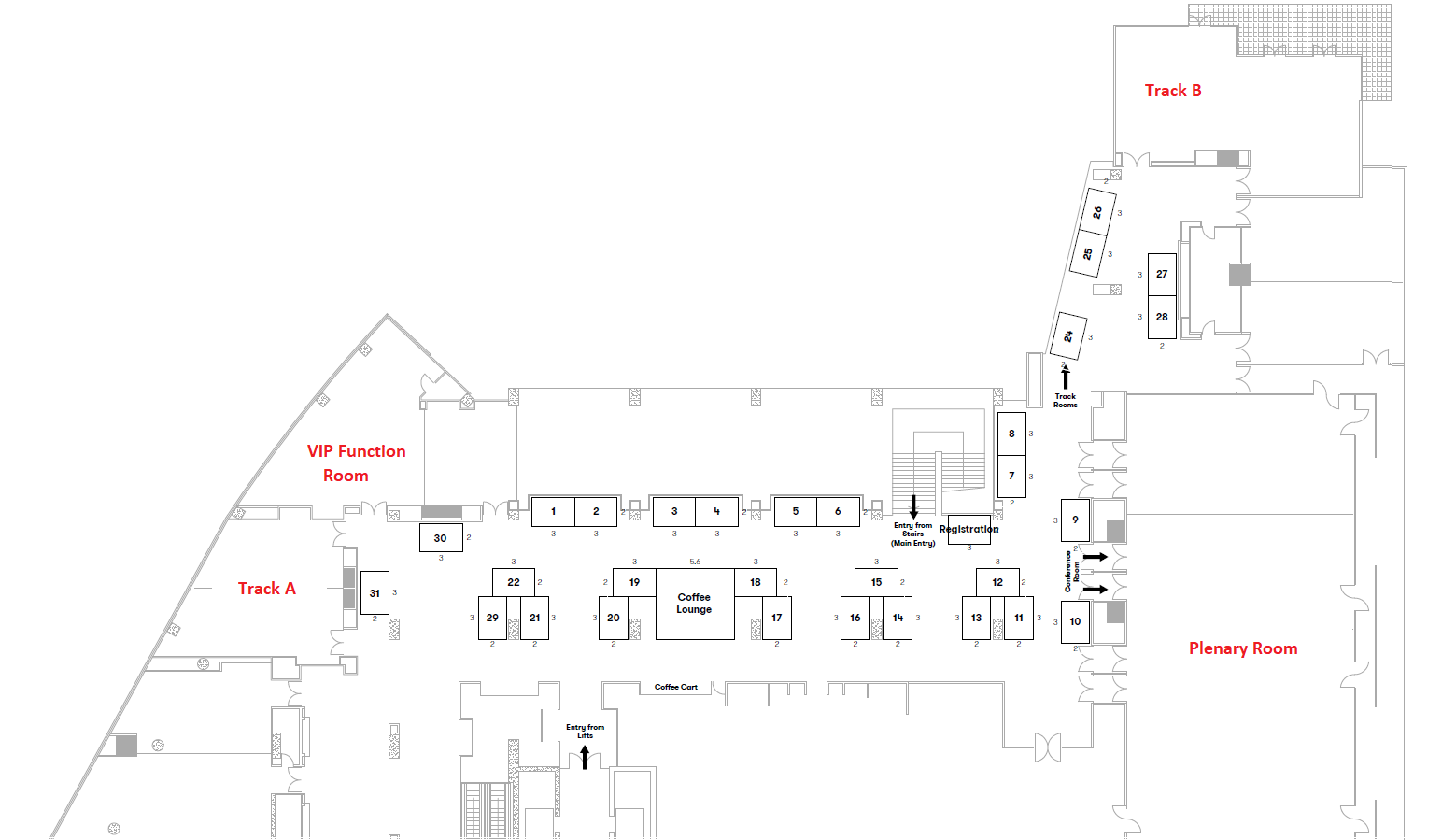 CDAO Melb Floorplan_day 2 tracks